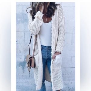 Free People Wouldn’t Knit Be Nice cardigan duster